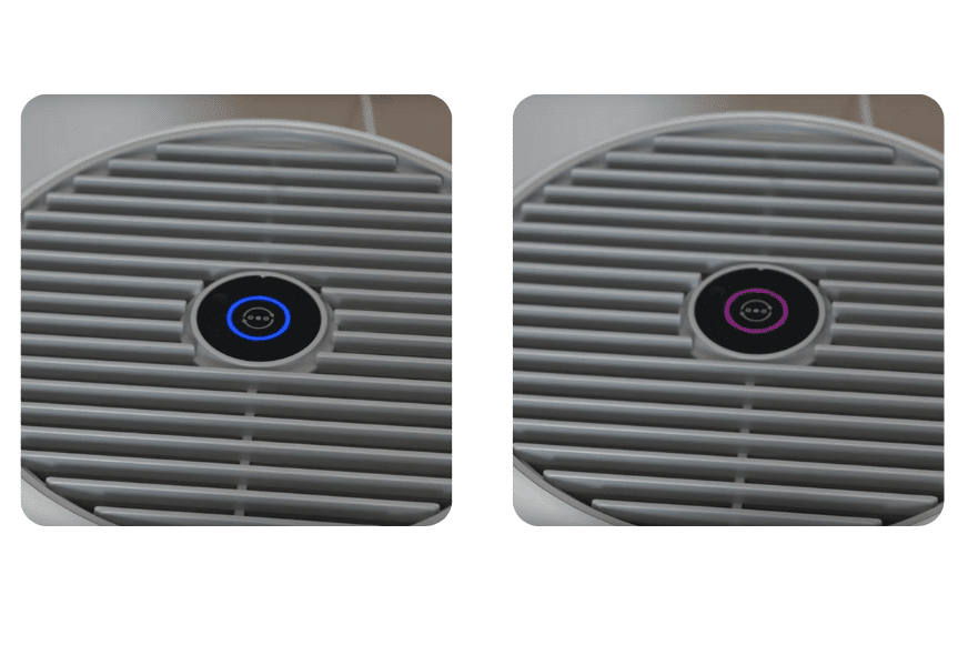 Die unterschiedlichen Farben stehen für die Luftqualität, welche vom Philips AC0819/10 Luftreiniger gemessen wird.